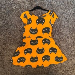 toddler dress halloween cat orange